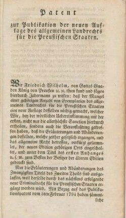 Patent zur Publikation ...