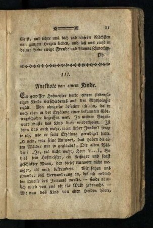 Anekdote von einem Kinde