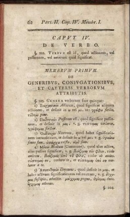 Caput IV. De Verbo.