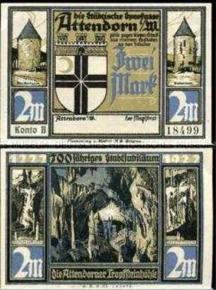 Attendorn, Notgeldserie, 2 Mark