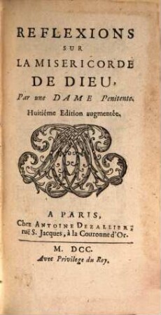 Réflexions sur la misericorde de dieu