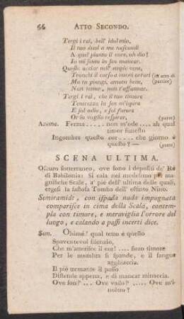 Scena Ultima = Letzter Auftritt