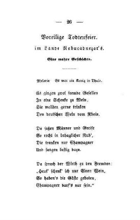 Voreilige Todtenfeier im Lande Nebucadnezar's