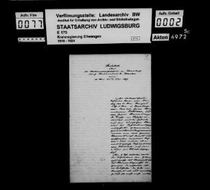 Medizinalvisitation im Oberamtsbezirk Schorndorf 1897 und 1909