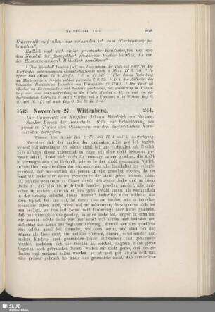 244. 1543, November 27. Wittenberg