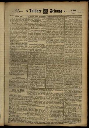 Zweite Ausgabe vom Dienstag, den 19. März 1912.
