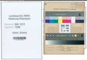 Entnazifizierung Emma Ulrich , geb. 26.04.1897 (Haendlerin)