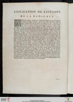 Explication de l‘estampe de la dedicace