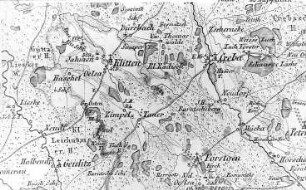 Klitten-Zimpel. Atlas von Schlesien, Kr. Rothenburg, Verlag C. Flemming/Glogau, um 1850
