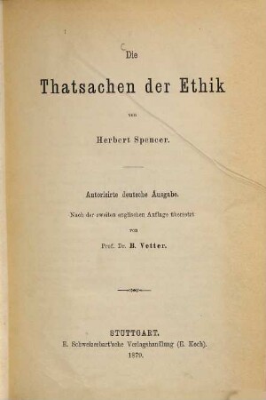 Die Thatsachen der Ethik
