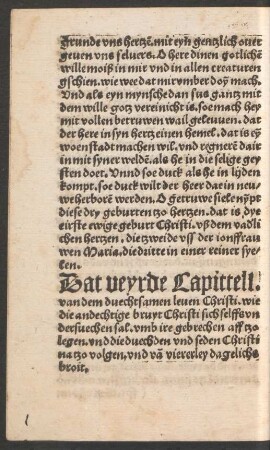 Dat veyrde Capittell. van dem duechtsamen leven Christi ...