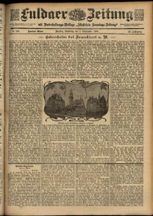 Zweite Ausgabe vom Samstag, den 02. September 1899.