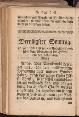 Dreyßigster Sonntag
