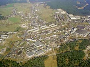 Neuhaus am Rennweg, Luftbild : Neuhaus am Rennweg. Ortsansicht. Luftaufnahme