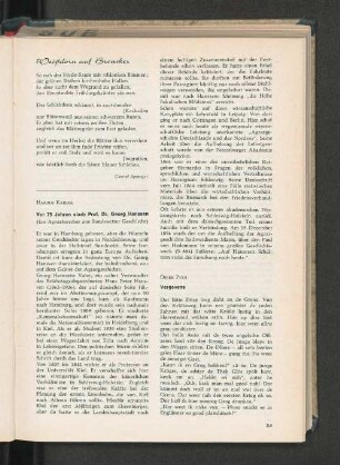 Vor 75 Jahren starb Prof. Dr. Georg Hanssen