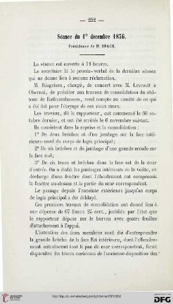 Séance du 1er décembre 1856