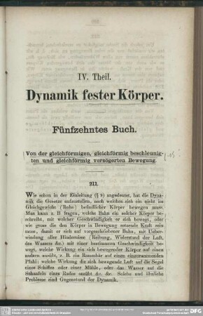 IV. Theil. Dynamik fester Körper