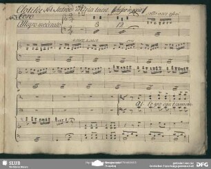 Coro: "Allegro cantiamo contenti"