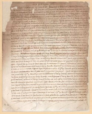 Michelangelo Buonarotti (1475 - 1564) Autographen: Vertrag zwischen Leonardo Buonarotti und Daniele da Volterra - BSB Autogr.Cim. Buonarotti, Michelangelo