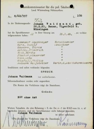Waidmann, Johann