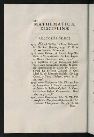 320-343, Mathematicae Disciplinae