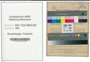 Entnazifizierung Friedrich Gruenberger , geb. 11.01.1894 (Revisor)