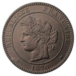Fundmünze, 10 Centimes, 1870