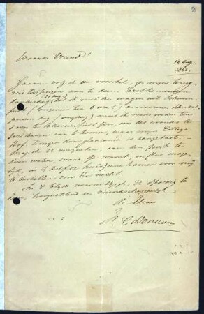 [Letter to Hermann von Helmholtz]