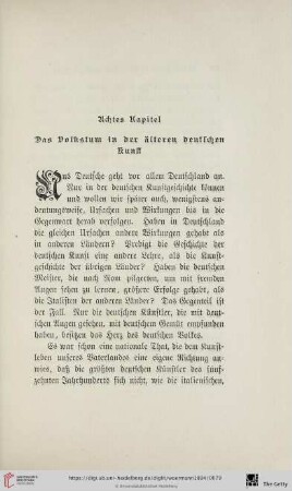 Achtes Kapitel