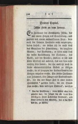 Drittes Capitel Jesu stirbt an dem Kreutze