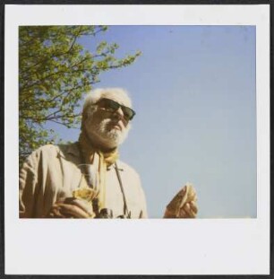 Wolfram Siebeck beim Picknick an der Hamme bei Worpswede