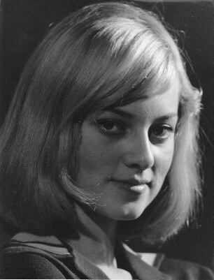 Porträtaufnahme eines Models. Aufgenommen 1962