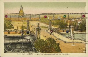 Paris. - Le Pont Alexandre-III et les Invalides