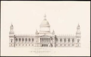 Reichstag, Berlin Erster Wettbewerb: Ansicht (Variante)