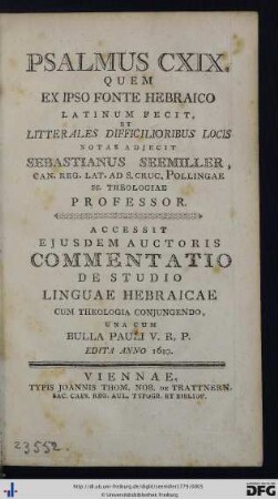 Psalmus CXIX.