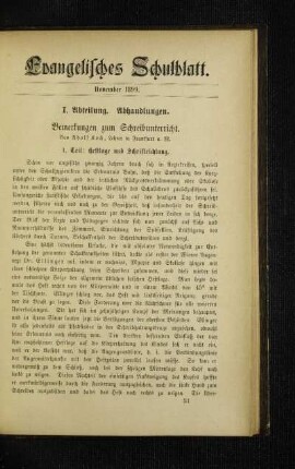 Bemerkungen zum Schreibunterricht