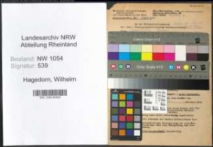 Entnazifizierung Wilhelm Hagedorn , geb. 26.07.1884 (Werkmeister)