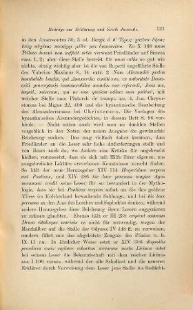 Beiträge zur Erklärung und Kritik Juvenals