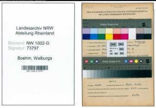 Entnazifizierung Walburga Boehm, geb. 15.07.1906 ()