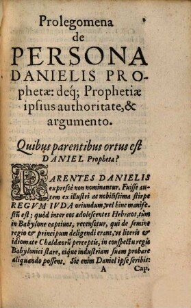 Danielis Prophetae vaticinia