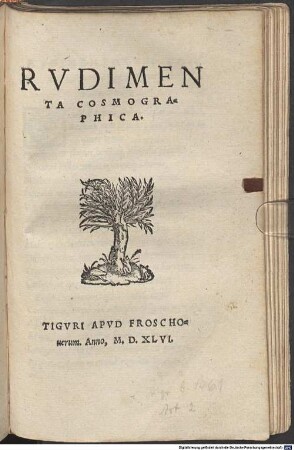 Rvdimenta Cosmographica