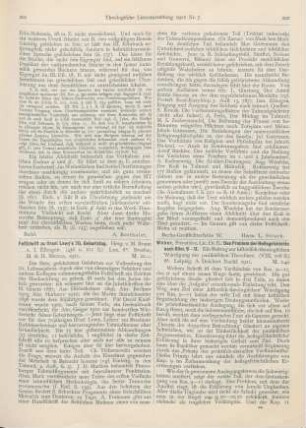 201-202 [Rezension] Brann, M., Festschrift zu Israel Lewy‘s 70. Geburtstag
