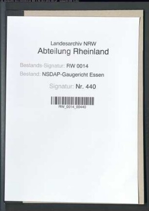 Stattgabe der Beschwerde des Pg. Hermann v. MEEGEN, geb. 28.3.1901, Anstreichermeister in Hau (Kreis Kleve), gegen den Ausschluß wegen Interessenlosigkeit (Beitragsrückstände)