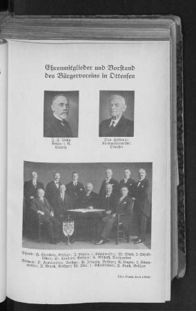 Ehrenmitglieder und Vorstand des Bürgervereins in Ottensen