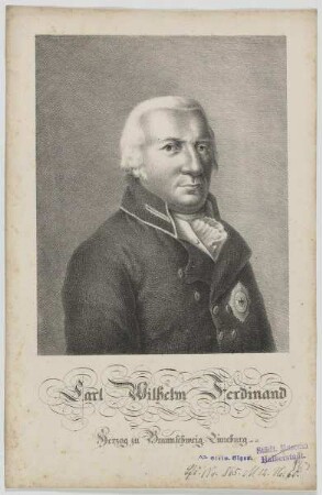 Bildnis des Herzogs Karl Wilhelm Ferdinand von Braunschweig-Lüneburg-Wolfenbüttel