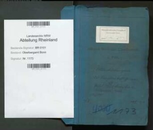 Bodenstein; Paul, Bergassessor; Prüfungs- u. Personalakten Band 1 (Beiheft)