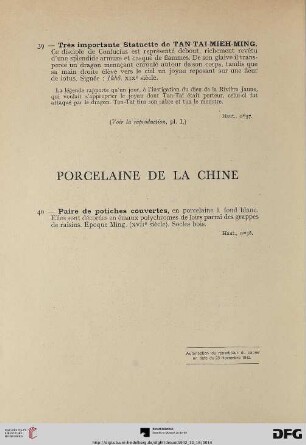 Porcelaine de la Chine (Nr. 40) mit Planche III-IV