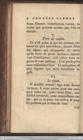 VI. Le chien