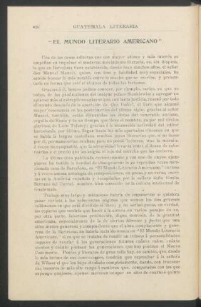 "El mundo literario americano"