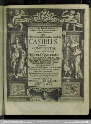 Tractatus luculentus, post humus ... de materia rarissime antehac enucleata casibus nimirum conscientiae